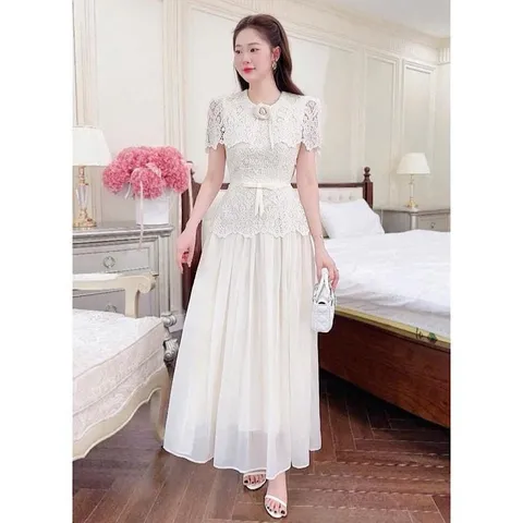 Váy ren đẹp siêu sang chảnh hot hit cho nàng đi tiệc tùng cưới xin - May0915