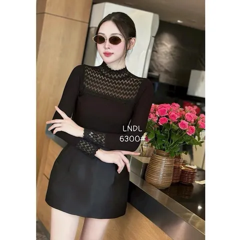 Áo len giữ nhiệt phối ren xinh 6300 - May0915