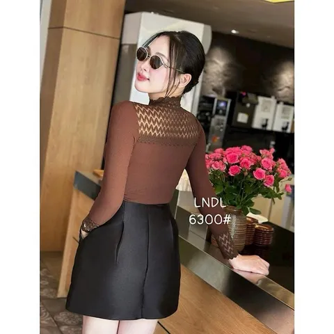 Áo len giữ nhiệt phối ren xinh 6300 - May0915