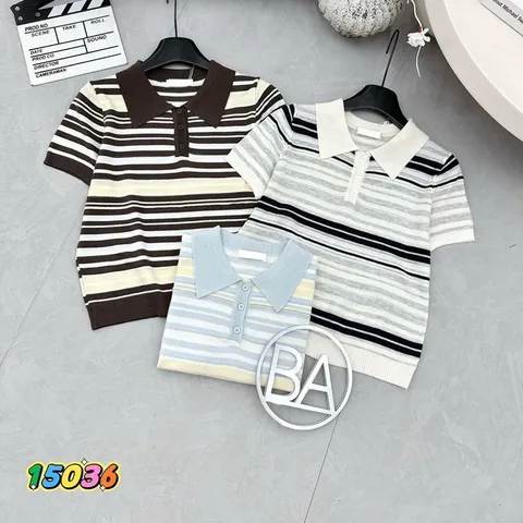 Áo len mongtoghi cổ bẻ trẻ trung thanh lịch, Áo len Quảng Châu cao cấp chất siêu đẹp - May0915