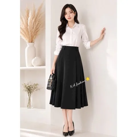 Chân váy công sở dáng xoè trẻ trung thanh lịch - May0915