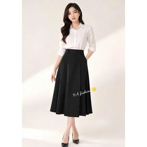 Chân váy công sở dáng xoè trẻ trung thanh lịch - May0915