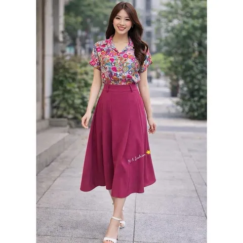Chân váy công sở dáng xoè trẻ trung thanh lịch - May0915