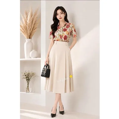 Chân váy công sở dáng xoè trẻ trung thanh lịch - May0915