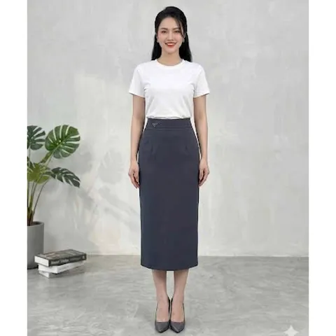 Chân váy Midi Phong Cách Thời Trang cho Nữ - Thiết Kế Đơn Giản & Sang Trọng - Phù hợp cho mọi dịp - May0915