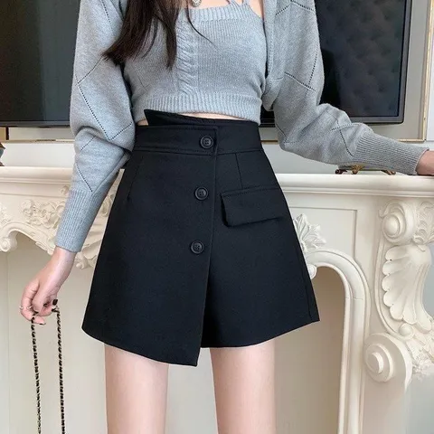 ￼Chân váy vingate ulzzang vải kaki mềm , có lớp quần trong - May0915