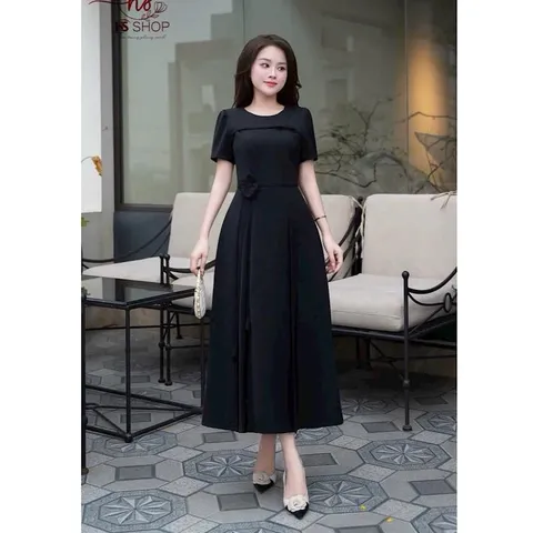 Váy công sở dáng xoè eo siêu xinh tôn dáng, chất chéo ý ko nhăn nhàu - May0915