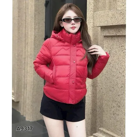 Áo phao siêu nhẹ A9317 có mũ tháo rời siêu đẹp - May0915