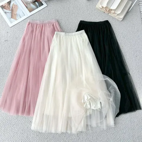 Chân váy voan tiểu thư form basic dễ mặc dễ mix đồ, chất voan mềm siêu đẹp - May0915