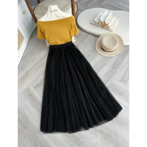 Chân váy voan tiểu thư form basic dễ mặc dễ mix đồ, chất voan mềm siêu đẹp - May0915