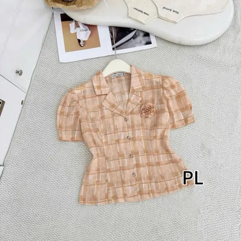 Áo sơ mi công sở cổ vest thanh lịch chất vải mềm mát, Áo PL siêu xinh - May0915