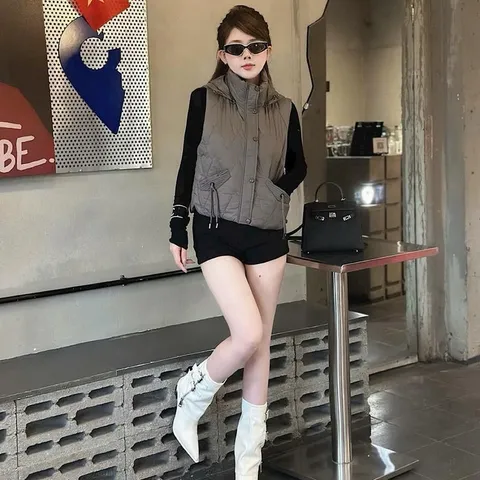 Áo phao gile nữ A9348 có mũ tháo rời form dáng trẻ trung siêu đẹp - May0915