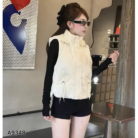 Áo phao gile nữ A9348 có mũ tháo rời form dáng trẻ trung siêu đẹp - May0915