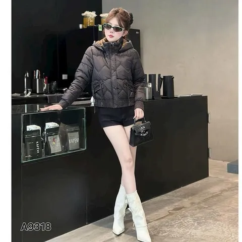 Áo khoác phao NY A9318 siêu ấm form trẻ trung có mũ tháo rời - May0915