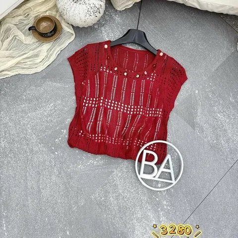 Sét áo len sợi bo gấu BA 3280 trẻ trung, form basic mix quần hay chân váy đều xinh - May0915