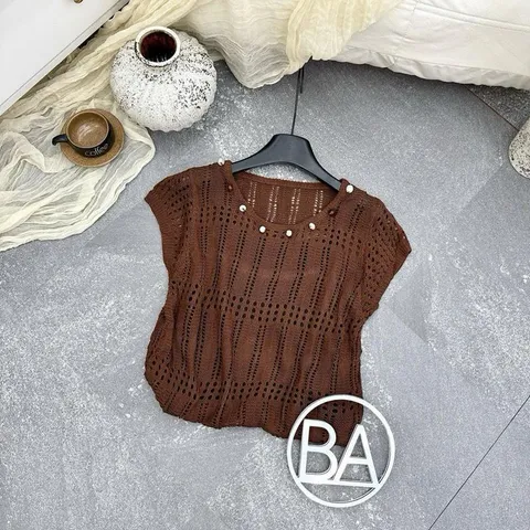 Sét áo len sợi bo gấu BA 3280 trẻ trung, form basic mix quần hay chân váy đều xinh - May0915