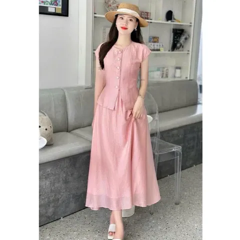 Sét váy đũi tằm siêu hot, sét váy đi biển cực xinh - Nữ Women - May0915