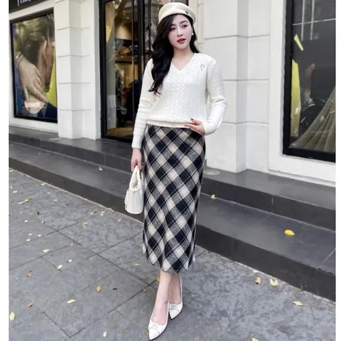 Áo len cổ tim fome basic dễ mặc dễ mix đồ - May0915