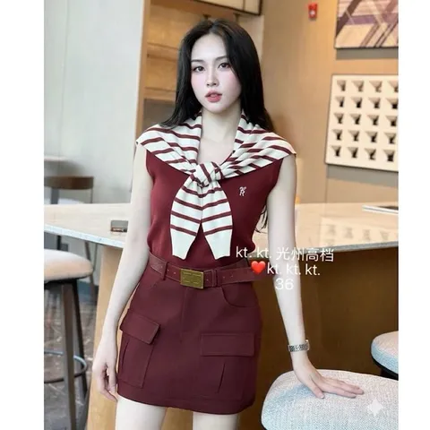 Áo len mongtoghi kèm khăn siêu xinh thời trang - May0915