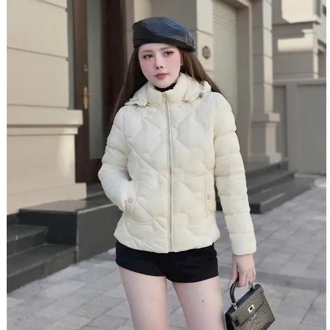 Áo khoác phao siêu nhẹ có mũ tháo rời, kiểu dáng thời trang chất liệu mềm nhẹ và ấm áp- ANG - May0915