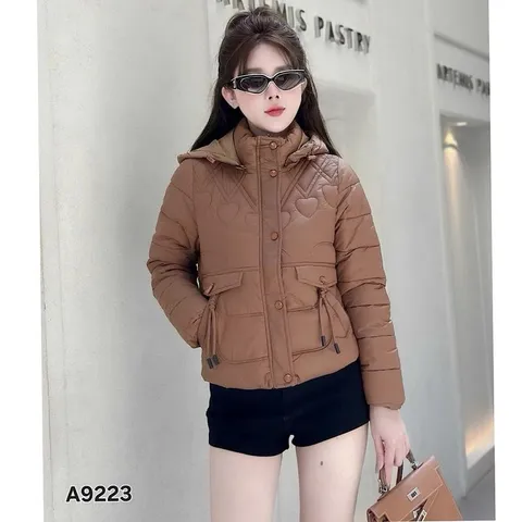 Áo phao nữ NY A9223 vải gió poly bông hàn siêu nhẹ - May0915