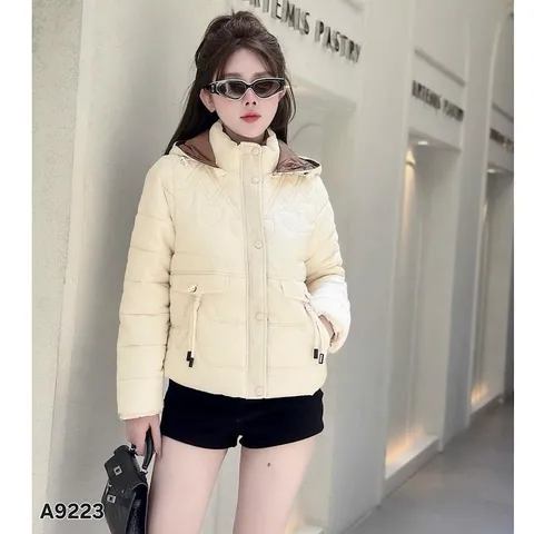 Áo phao nữ NY A9223 vải gió poly bông hàn siêu nhẹ - May0915