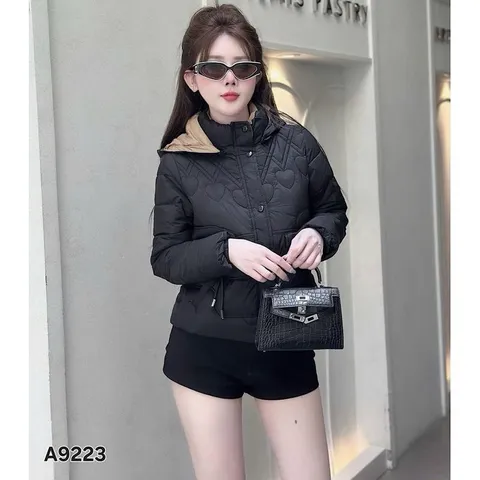 Áo phao nữ NY A9223 vải gió poly bông hàn siêu nhẹ - May0915