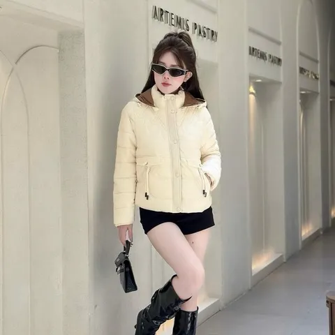 Áo phao nữ NY A9223 vải gió poly bông hàn siêu nhẹ - May0915