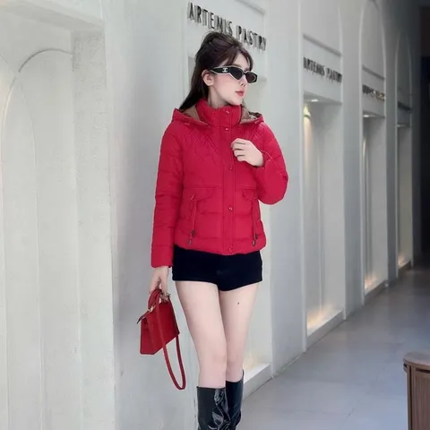 Áo phao nữ NY A9223 vải gió poly bông hàn siêu nhẹ - May0915