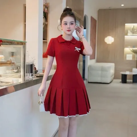 Váy xếp ly đuôi cá trẻ trung tôn dáng, mặc đi làm đi chơi đều xinh - May0915
