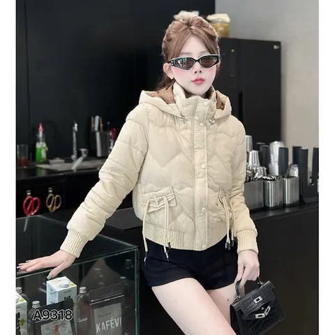Áo phao nữ NY A9318 siêu ấm form dáng đẹp mũ tháo rời - May0915