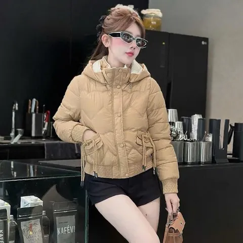 Áo phao nữ NY A9318 siêu ấm form dáng đẹp mũ tháo rời - May0915