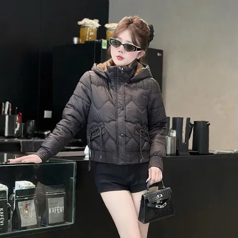 Áo phao nữ NY A9318 siêu ấm form dáng đẹp mũ tháo rời - May0915
