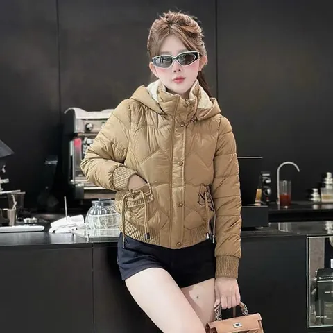 Áo phao nữ NY A9318 siêu ấm form dáng đẹp mũ tháo rời - May0915