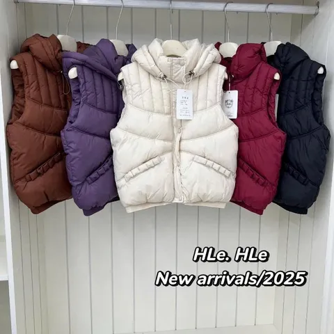 Áo gile phao siêu nhẹ chất phao xịn xò mũ tháo rời được - May0915
