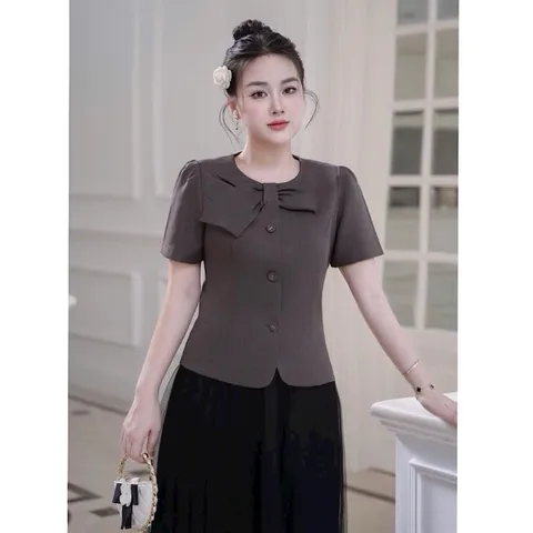 Áo sơ mi công sở chuẩn form đơn giản dễ mặc - May0915