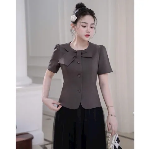 Áo sơ mi công sở chuẩn form đơn giản dễ mặc - May0915