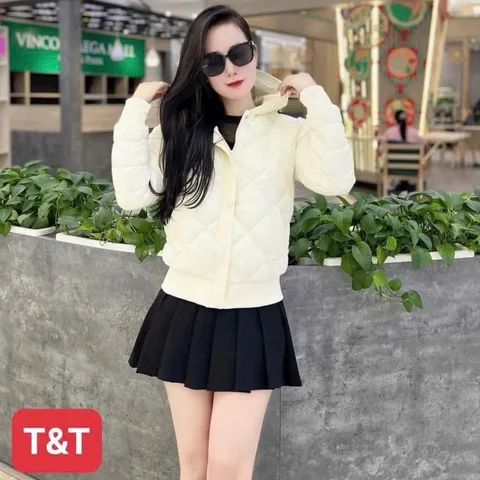 Áo khoác phao lót lông siêu nhẹ ấm áp mã 8888