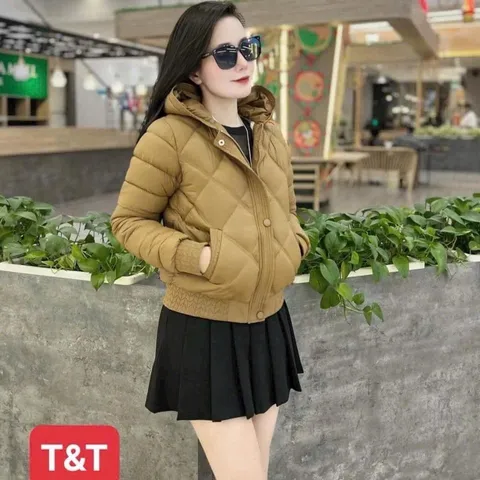 Áo khoác phao lót lông siêu nhẹ ấm áp mã 8888
