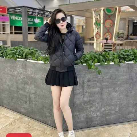 Áo khoác phao lót lông siêu nhẹ ấm áp mã 8888