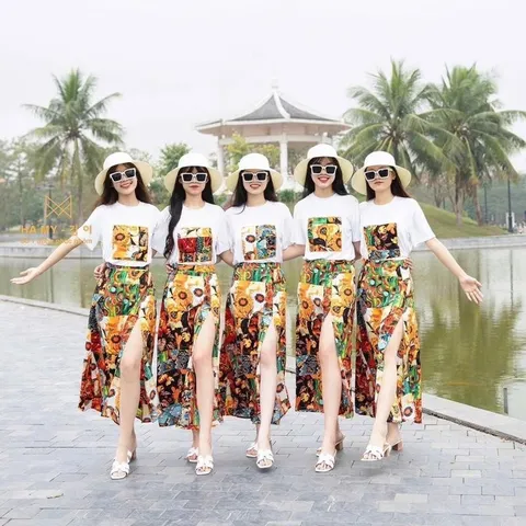 Sét váy đi chơi, đi biển, đồng phục nhóm - May0915