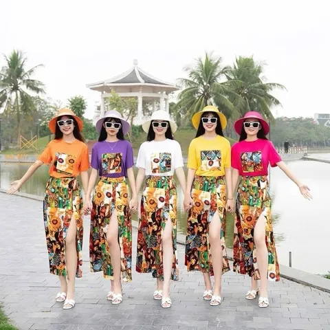 Sét váy đi chơi, đi biển, đồng phục nhóm - May0915