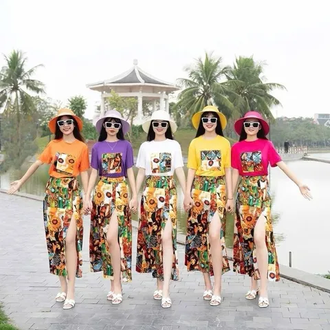 Sét váy đi chơi, đi biển, đồng phục nhóm - May0915