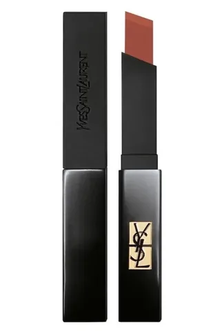 (CTy NK) Son YSL The Slim Velvet Radical 312 - Son Lì Đỏ Đất Nóng Bỏng, Chất Mịn Như Nhung, Bền Màu Có SPF 15, Phù Hợp Mọi Làn Da
