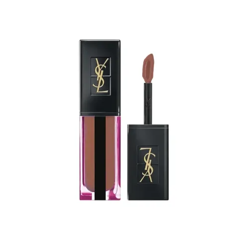 (CTy NK) Son Kem Yves Saint Laurent YSL Vernis À Lèvres Water Stain 610 Nude Underwater - Màu Cam Đất Dưỡng Ẩm, Trang Điểm Tự Nhiên, Sang Trọng, Độc Đáo