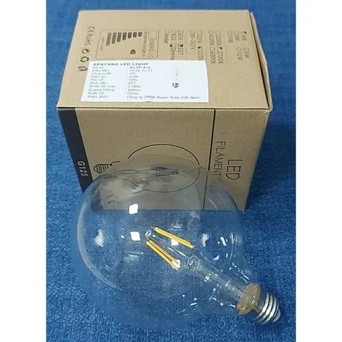 [Hàng chính hãng] - Bóng Led trang trí Globe 4W 2700K E27 G125 điều chỉnh sánh sáng (Dimmable)