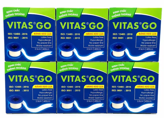 Băng keo lụa VITASGO 2.5*400cm Hộp/1cuộn