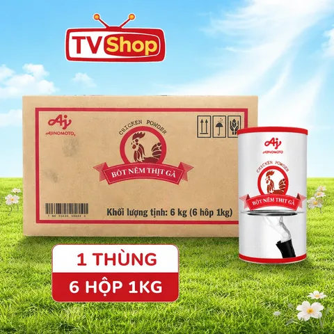 [CHÍNH HÃNG] Thùng bột nêm thịt gà AJINOMOTO ( 6 hộp/thùng)