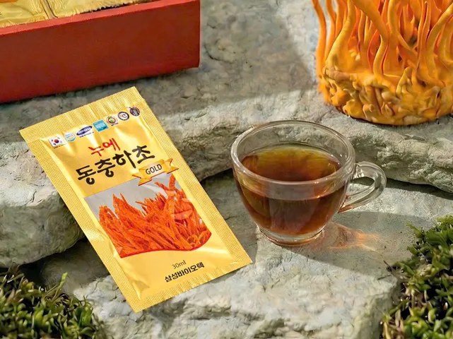 Nước Đông Trùng Hạ Thảo Hộp Gỗ ĐỎ Dream 60 gói MỚI
