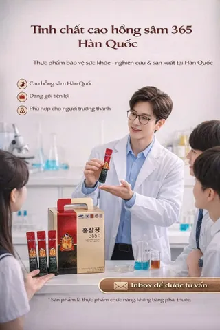 TINH CHẤT CAO HỒNG SÂM 365 – CHĂM SÓC SỨC KHỎE MỖI NGÀY